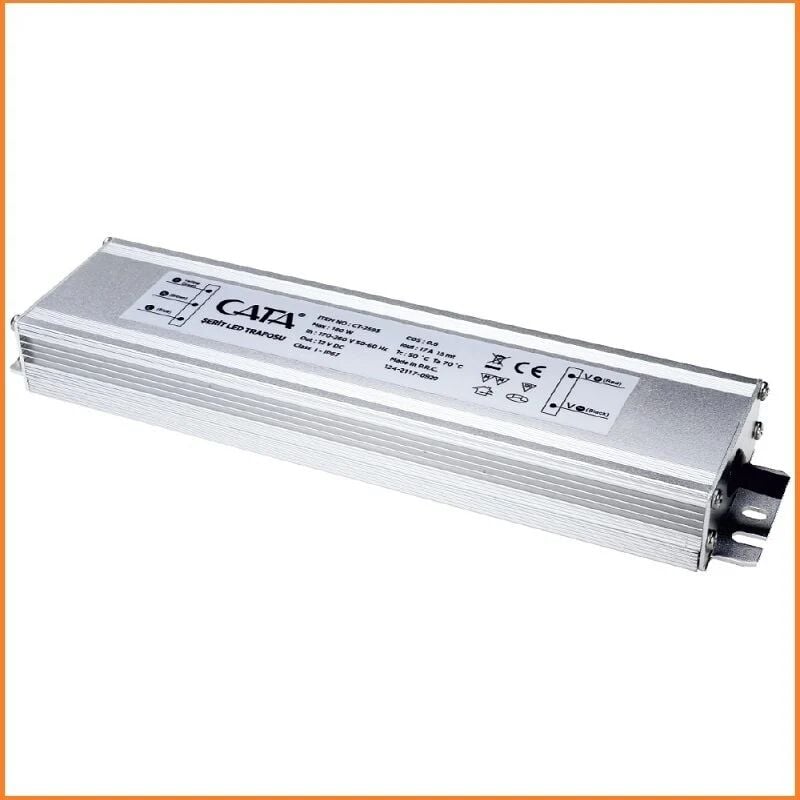 LED TRAFOSU 12V 200W 17A IP67 CATA