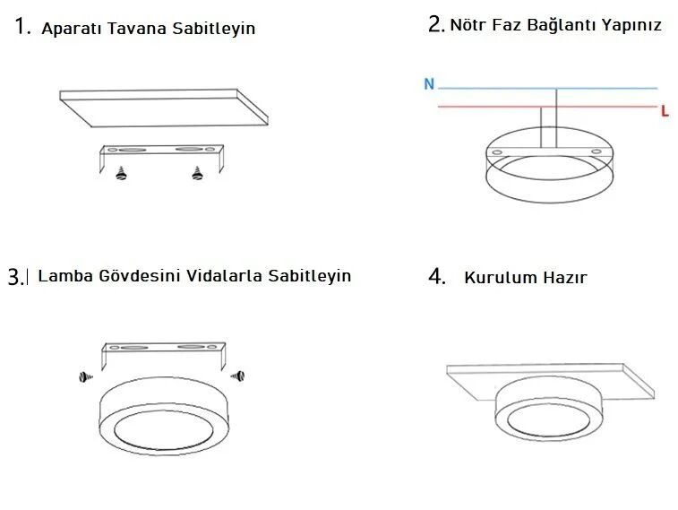 PANEL LED S.Ü.YUVARLAK 18W GÜNIŞIĞI SİYAH KASA CAT