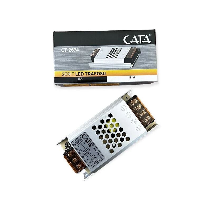 LED TRAFOSU 12V 60W 5A SLİM CATA