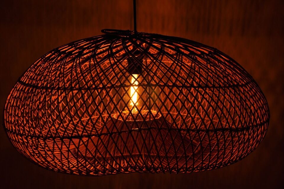 OLR297 SELENE RATTAN SARKIT D67CM XH27CM OIA LIGHT