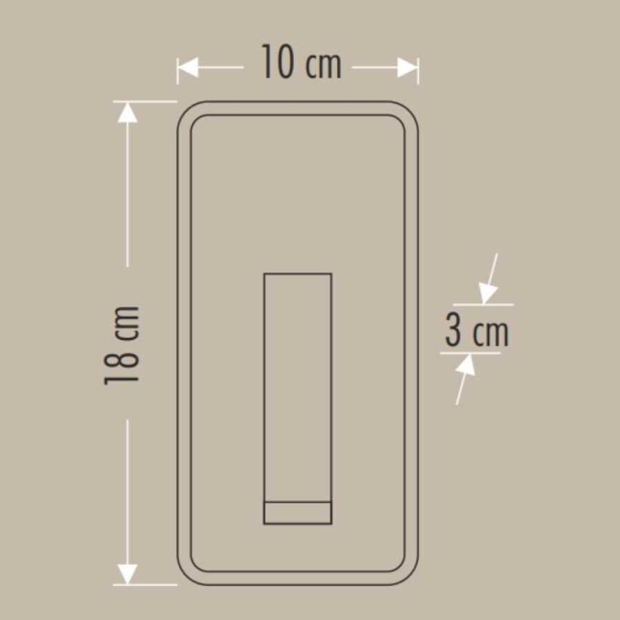 13W SİYAH KASA 3000K TUVALU LED APLİK CATA