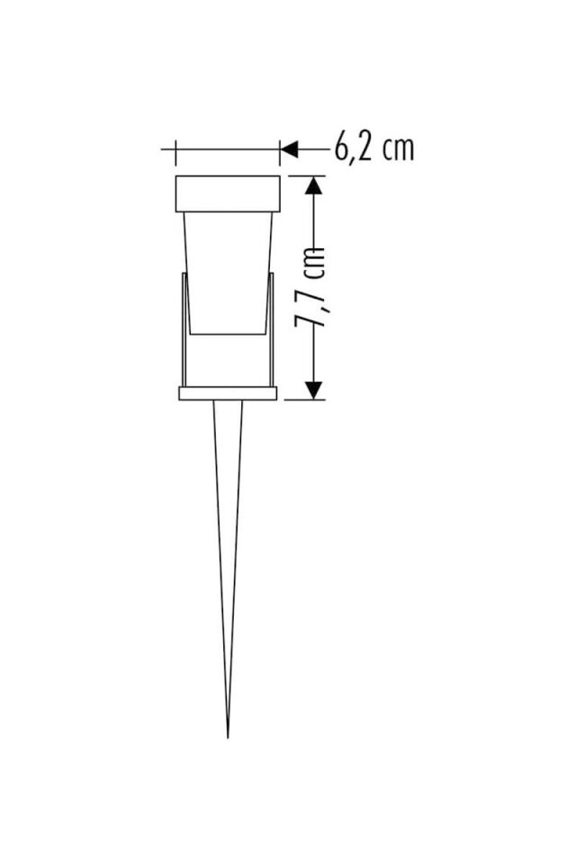 7W LED KAZIKLI BAHÇE ARMATÜRÜ AMBER CATA