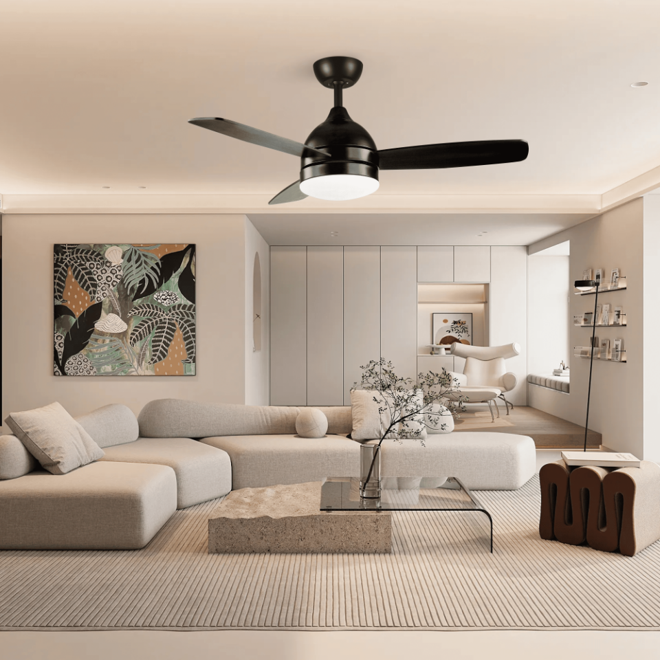 42B/DW1010 TAVAN VANT. MAT SİYAH/AHŞAP 3KNT LAMBAL