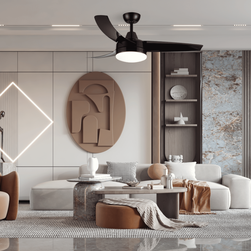 42B1053 TAVAN VANT. MAT SİYAH 3KNT LAMBALI OIALIGH