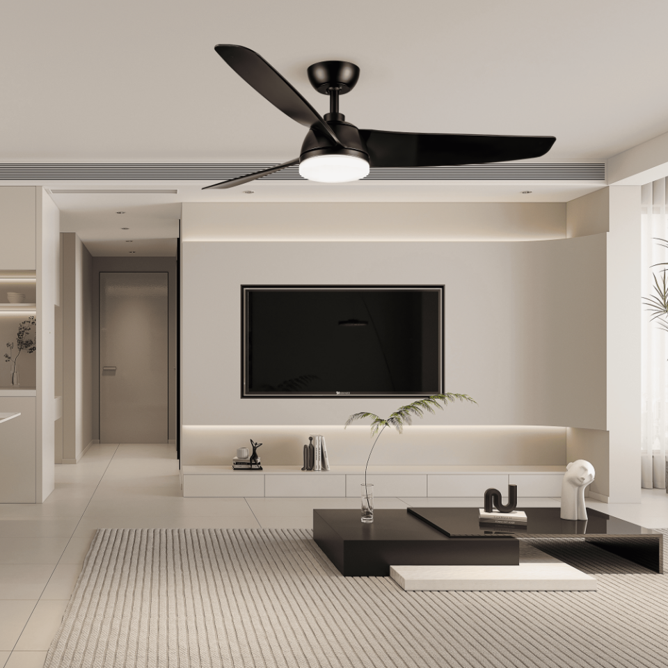 52B1059 TAVAN VANT. MAT SİYAH 3KNT LAMBALI OIALIGH