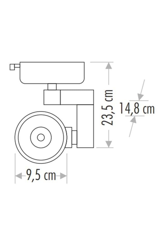 RAY SPOT ARMATÜRÜ 30W SİYAH KASA 3000K CATA