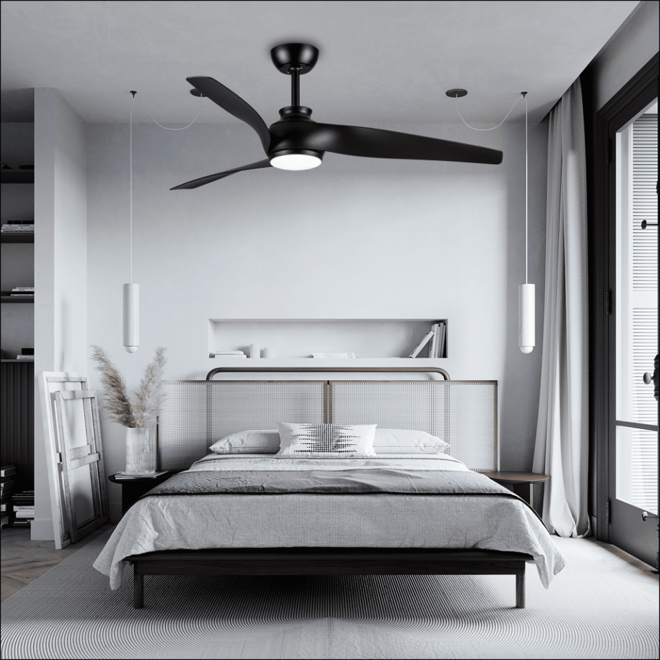 52B1123 TAVAN VANT. MAT SİYAH 3KNT LAMBALI OIALIGH