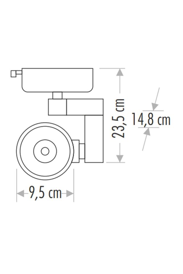 RAY SPOT ARMATÜRÜ 30W SİYAH KASA 6500K CATA