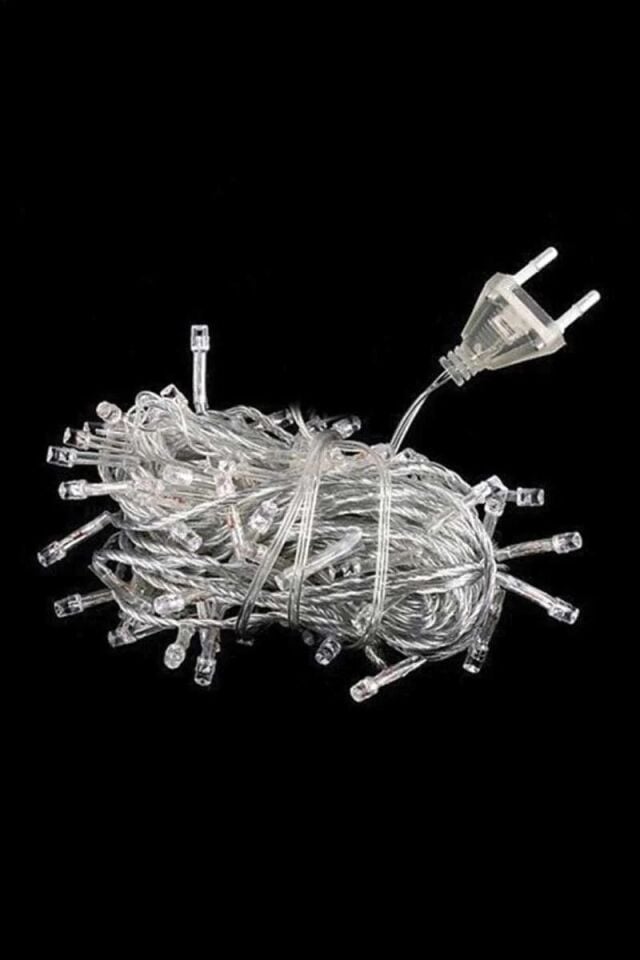 10MT EKLENEBİLİR 100 LEDLİ FLAŞLI BEYAZ CATA