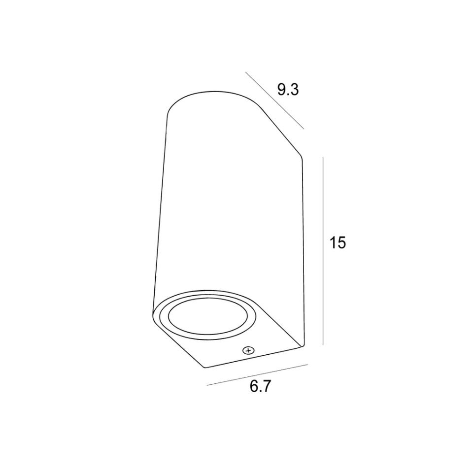 RDS2002 ANTRASİT ÇİFT YÖNLÜ OVAL APLİK IP54 2XGU10