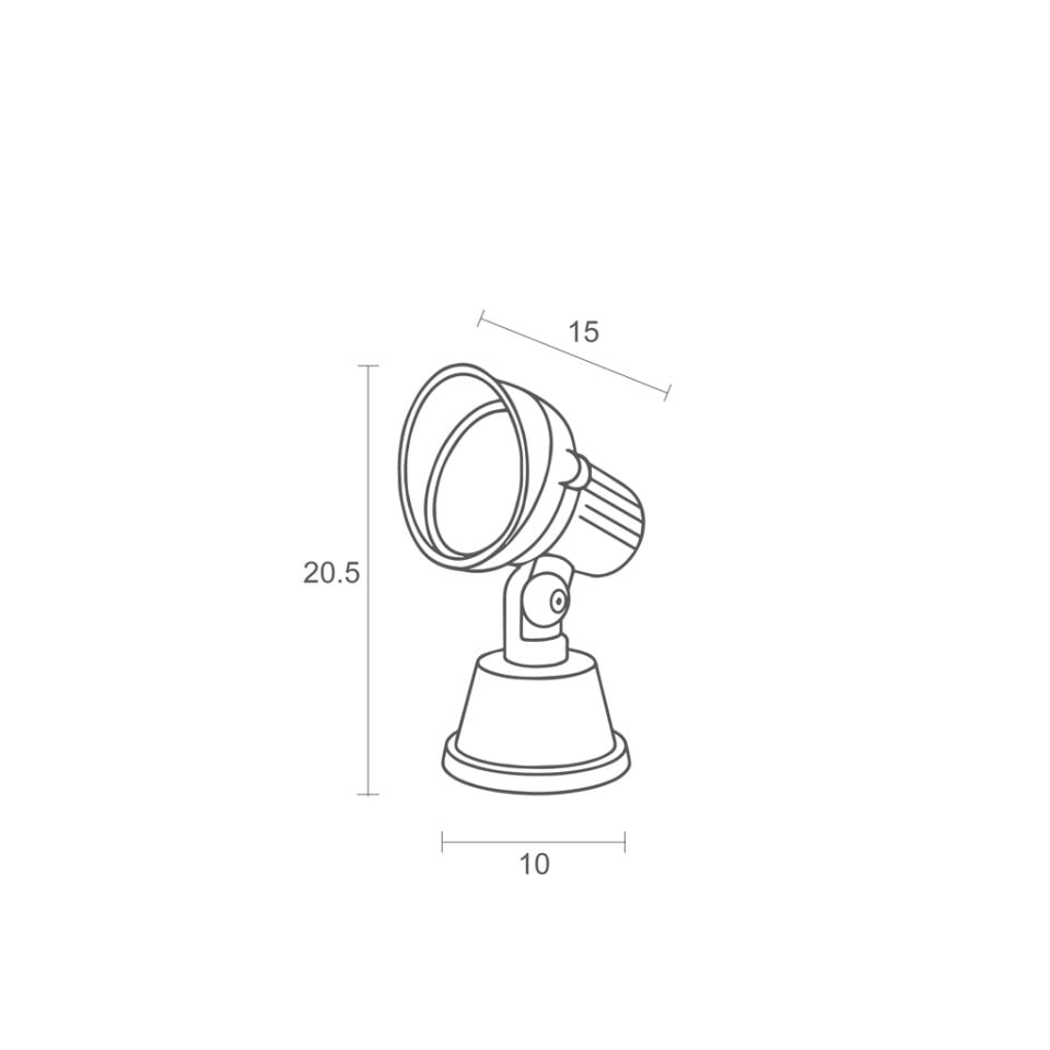 RDS1007 ANTRASİT DÖKÜM ÇİM ARM. IP65 GU10