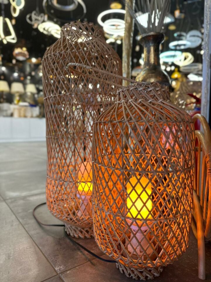 OLR317S LİLAC RATTAN FENER 21X40 CM OIA LIGHT