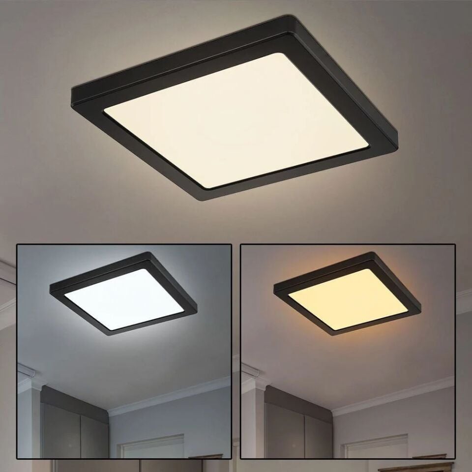PANEL LED 18W GÜNIŞIĞI S.Ü.KARE SİYAH KASA CATA