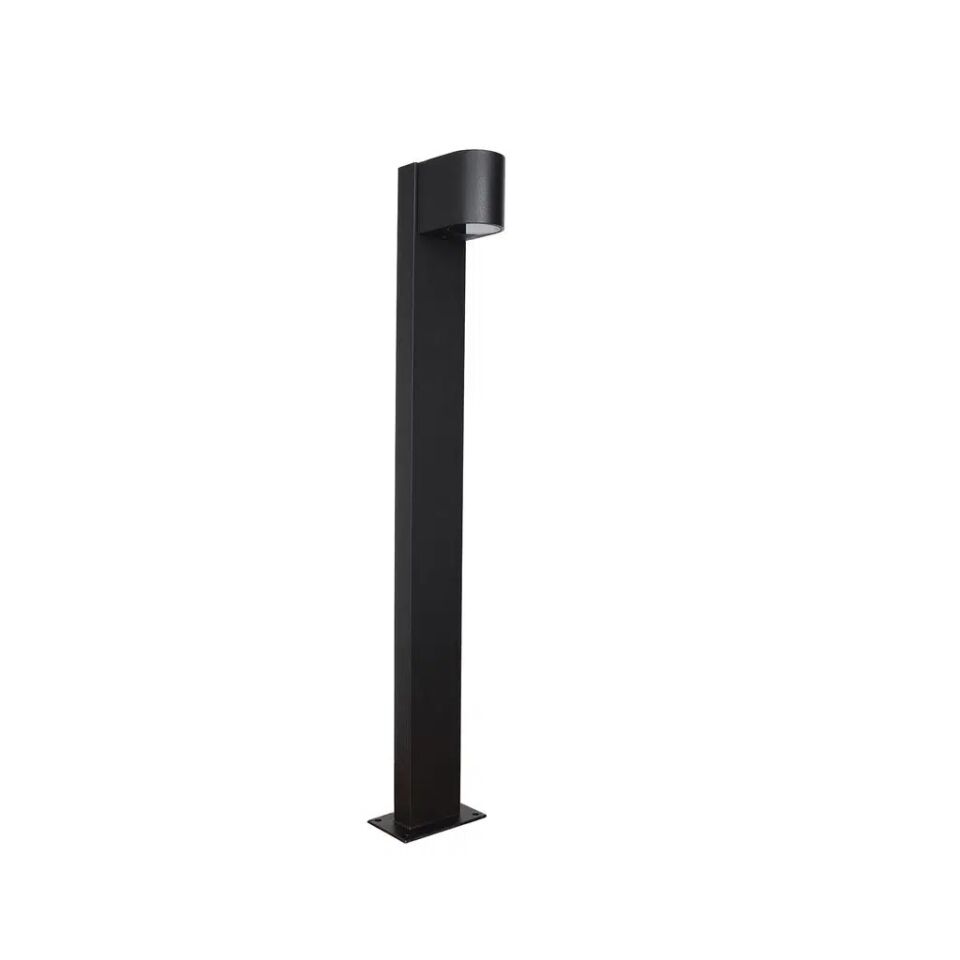 RDS4008 SİYAH OVAL BOLLARD IP54 1XGU10 H:80 CM