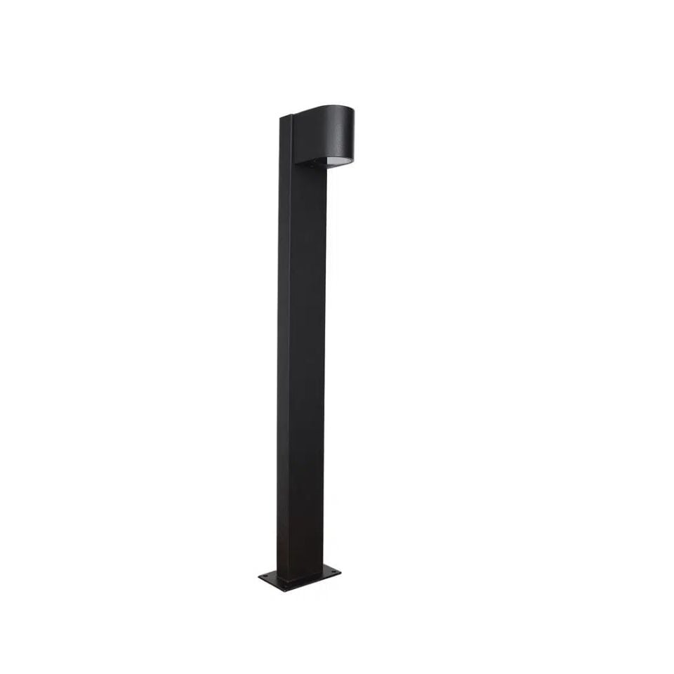 RDS4008 SİYAH OVAL BOLLARD IP54 1XGU10 H:80 CM