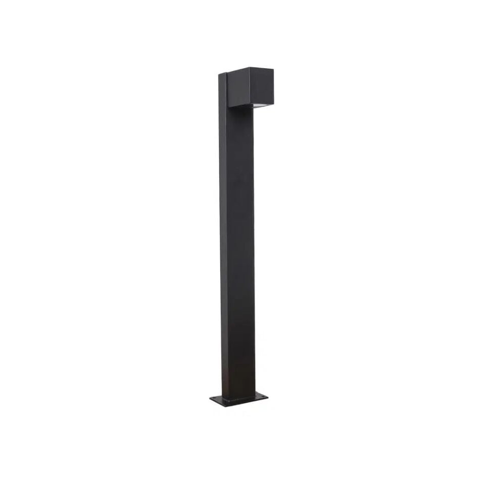RDS4009 SİYAH KARE BOLLARD IP54 1XGU10 H:80 CM