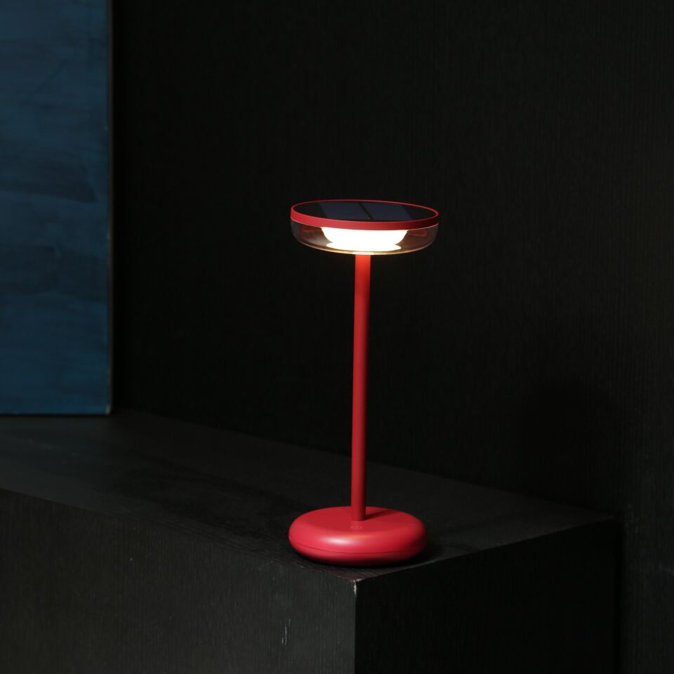 VALLEY KIRMIZI SOLAR MASA LAMBASI OIA LIGHT-RED