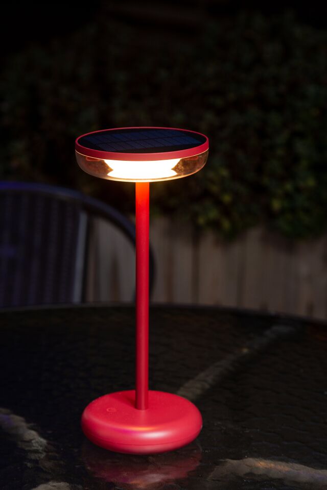 VALLEY KIRMIZI SOLAR MASA LAMBASI OIA LIGHT-RED