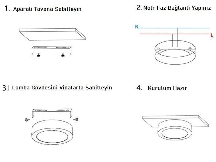 PANEL LED S.Ü.YUVARLAK 18W BEYAZ SİYAH KASA CATA