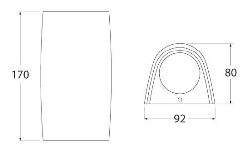 MARTA 90 1L WHITE FROSTED GU10 LED 6W CCT SET