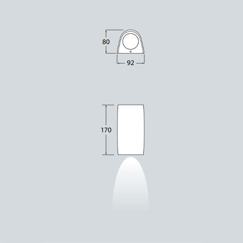 MARTA 90 1L WHITE FROSTED GU10 LED 6W CCT SET