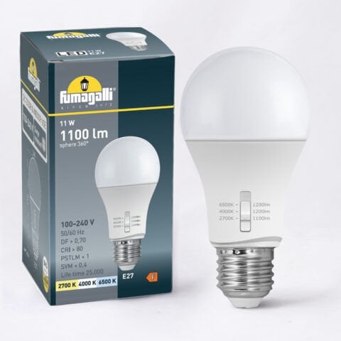 VIRGILIO 800 BLACK OPAL E27 A60 LED 11W CCT SET