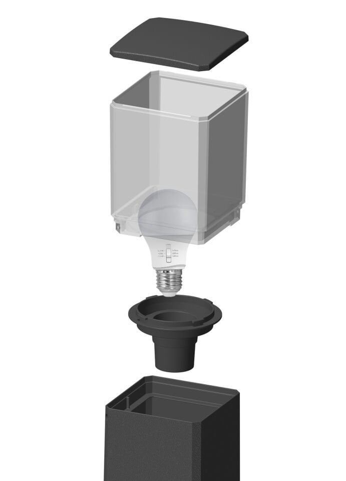 VIRGILIO 800 BLACK OPAL E27 A60 LED 11W CCT SET