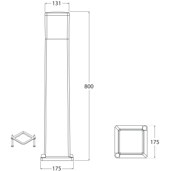 VIRGILIO 800 BLACK OPAL E27 A60 LED 11W CCT SET