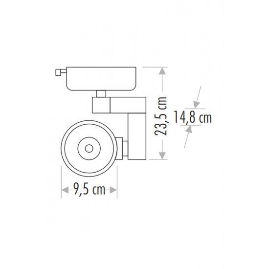RAY SPOT ARMATÜRÜ 30W SİYAH KASA 4000K CATA