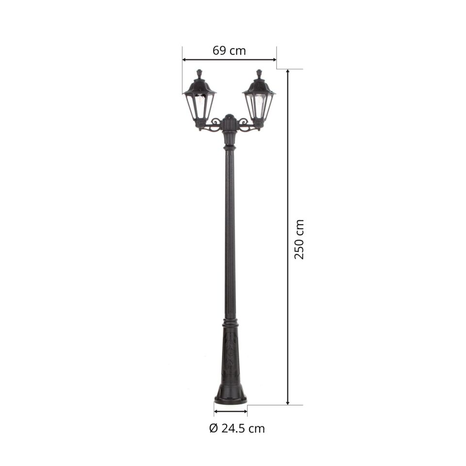 RICU BISSO/RUT 2L BLACK CLEAR E27 A60 LED 11W CCT