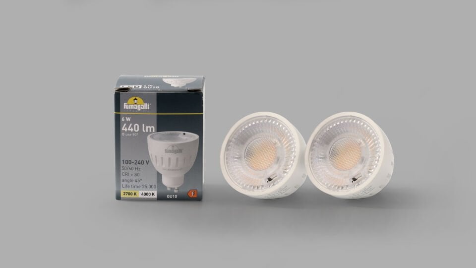 MARTA 90 2L WHITE FROSTED GU10 LED 12W CCT SET