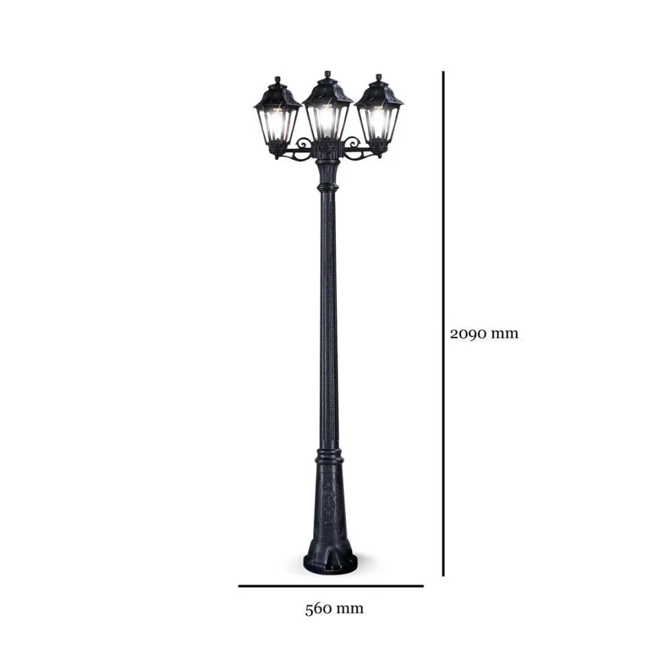 GIGI BISSO/ANNA 3L BLACK CLEAR E27 A60 LED8,5WCCT