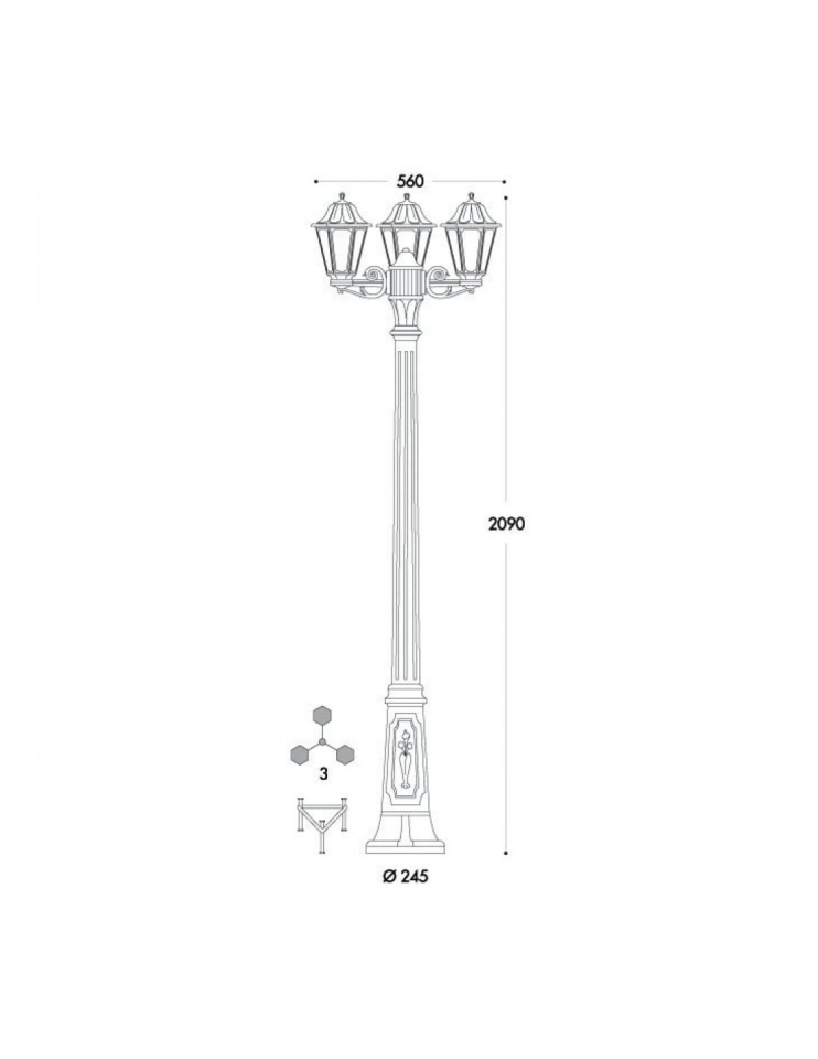 GIGI BISSO/ANNA 3L BLACK CLEAR E27 A60 LED8,5WCCT