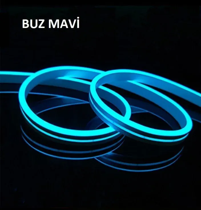 12V NEON HORTUM LED BUZ MAVİ PK:5MT