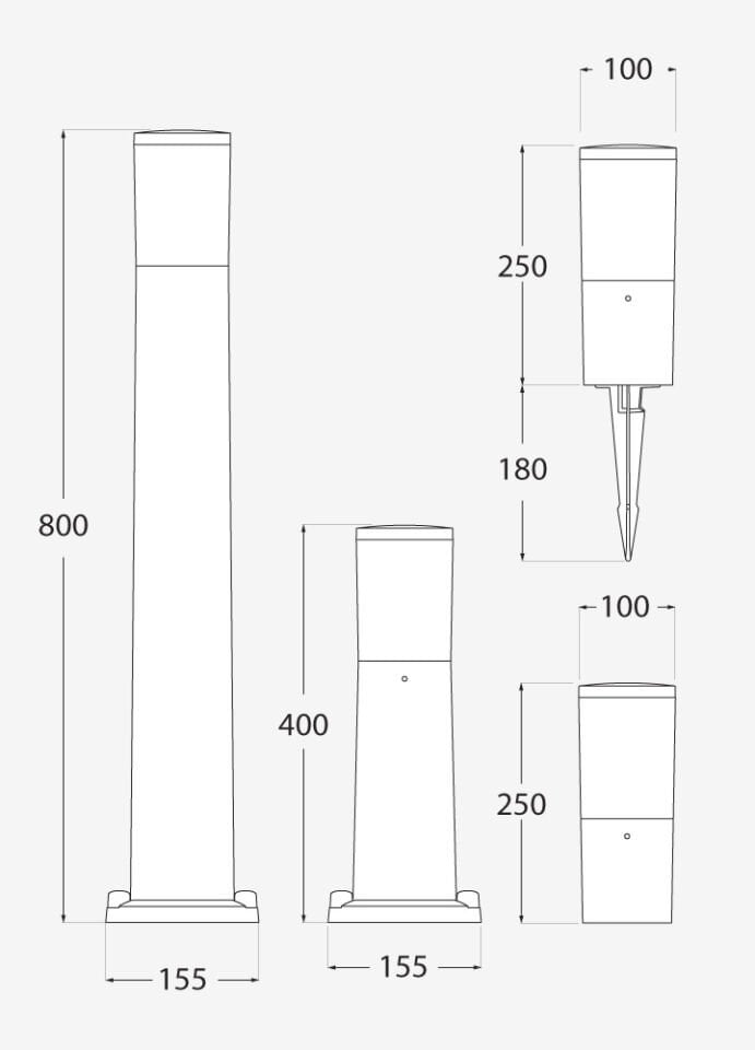 AMELIA 400 GREY OPAL E27 A60 LED 11W CCT SET