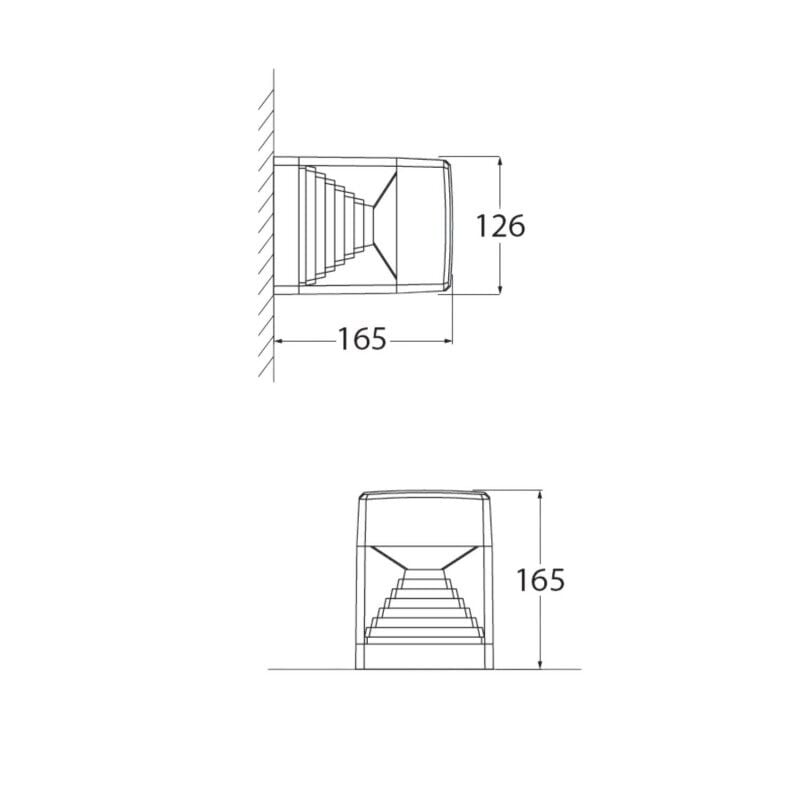 ESTER APPLIQUE BLACK CLEAR GX53 LED 10W CCT SET
