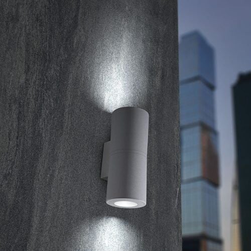 FRANCA 90 2L WALL GREY FROSTED GU10 LED 12W CCT SE
