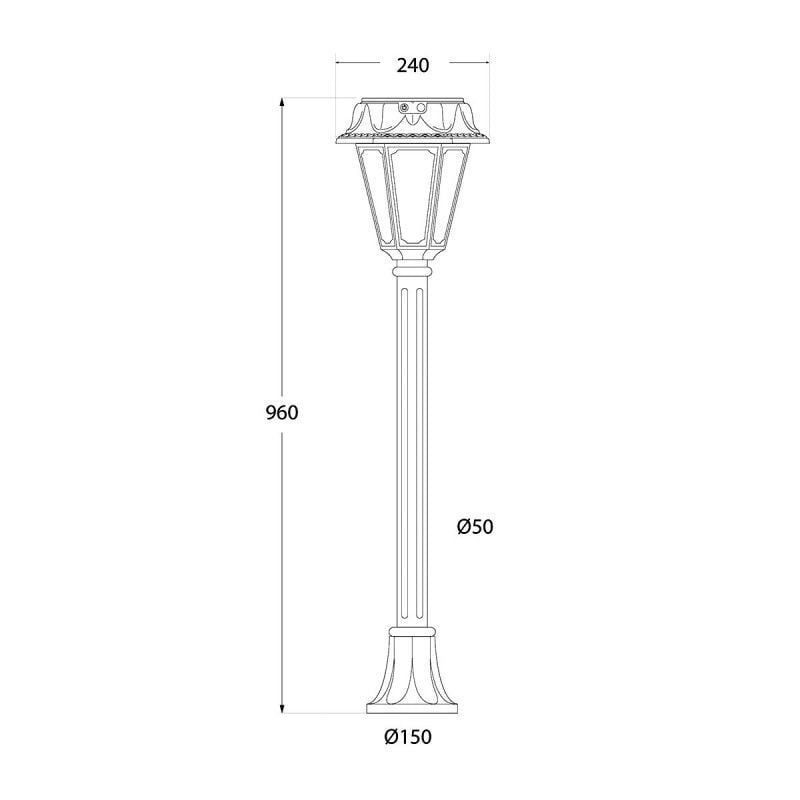 MIZAR/ROSETTA BLACK FROSTED SOLAR LED Ø150 PIR 4K