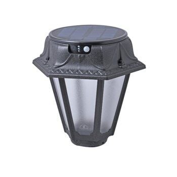 MIZAR/ROSETTA BLACK FROSTED SOLAR LED Ø150 PIR 4K