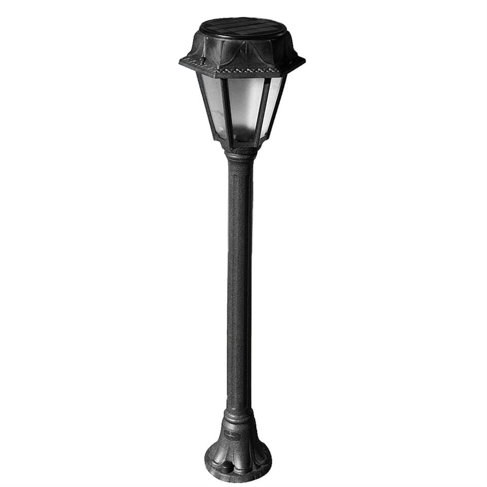 MIZAR/ROSETTA BLACK FROSTED SOLAR LED Ø150 PIR 4K