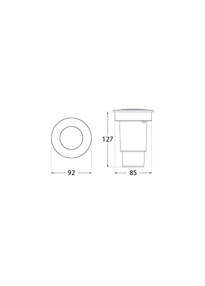 CECI 90 2L GREY FROSTED GU10 LED 6W CCT SET