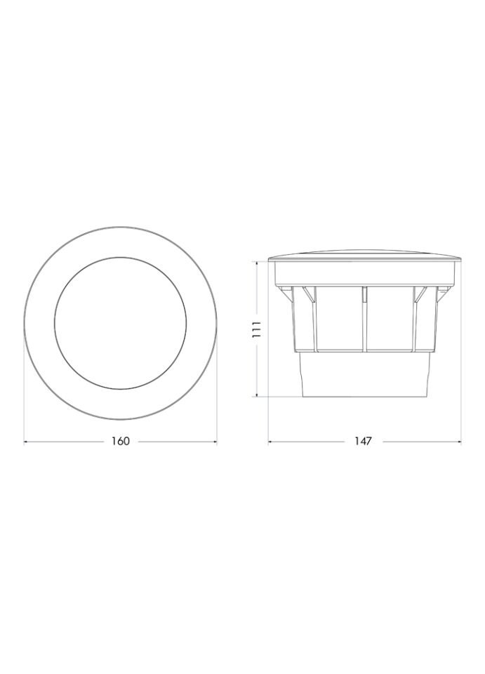 CECI 160 3L GREY FROSTED GX53 LED 10W CC T SET