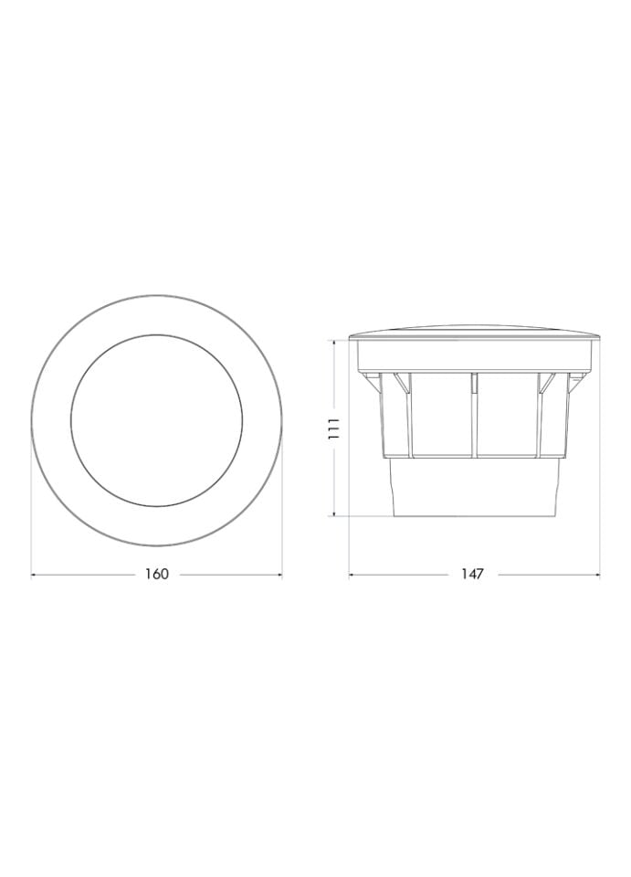 CECI 160 3L GREY FROSTED GX53 LED 10W CC T SET