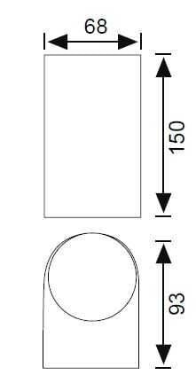 JW937 ANTRASİT ÇİFT YÖNLÜ OVAL APLİK IP54 2XGU10
