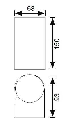 JW937 ANTRASİT ÇİFT YÖNLÜ OVAL APLİK IP54 2XGU10