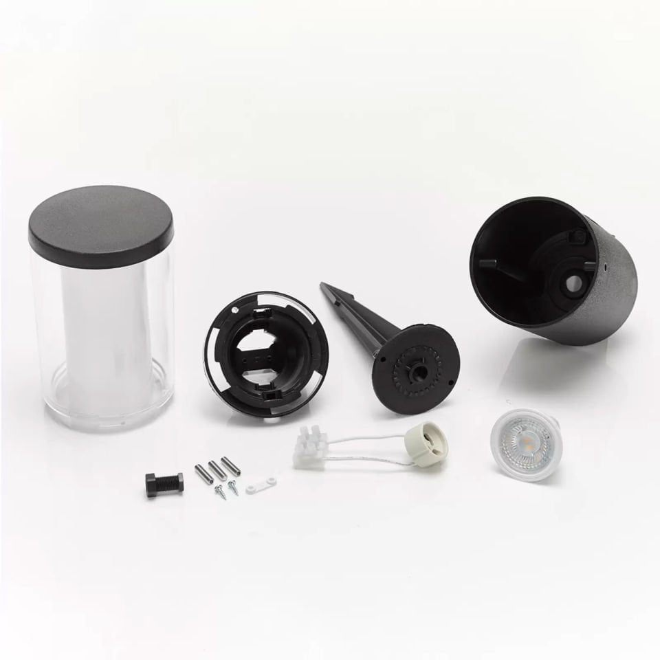 CARLO SPIKE BLACK CLEAR GU10 LED 6W CCT SET