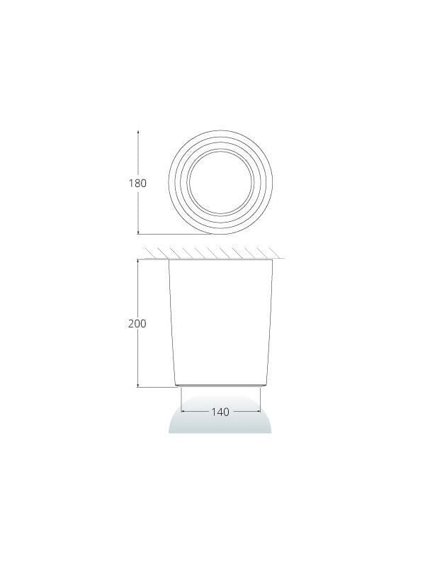 LIVIA 180 BLACK FROSTED E27 POWER LED 30W CCT SET