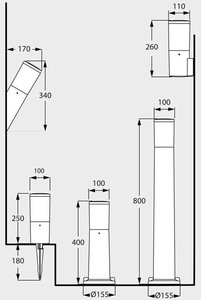 AMELIA WALL BLACK OPAL E27 A60 LED 11W CCT SET