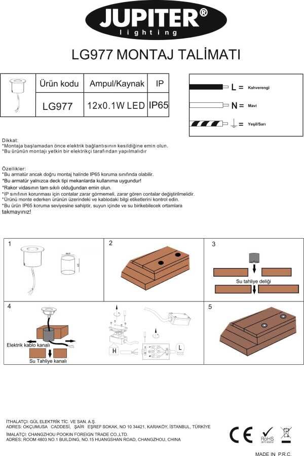 LG977 YER ARM. LEDLİ GÜNIŞIĞI JUPİTER