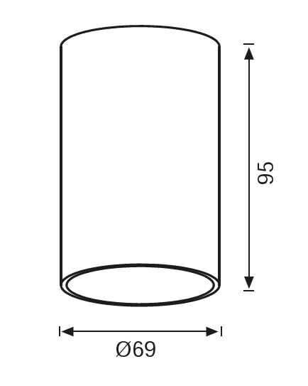 JC068 GU10 DUYLU BEYAZ/SİYAH YUV.S.Ü. TAVAN ARM JU
